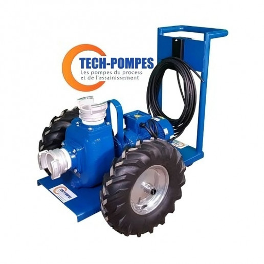 Chariot equip&eacute; d'une pompe auto-amor&ccedil;ante Varisco JE3-100