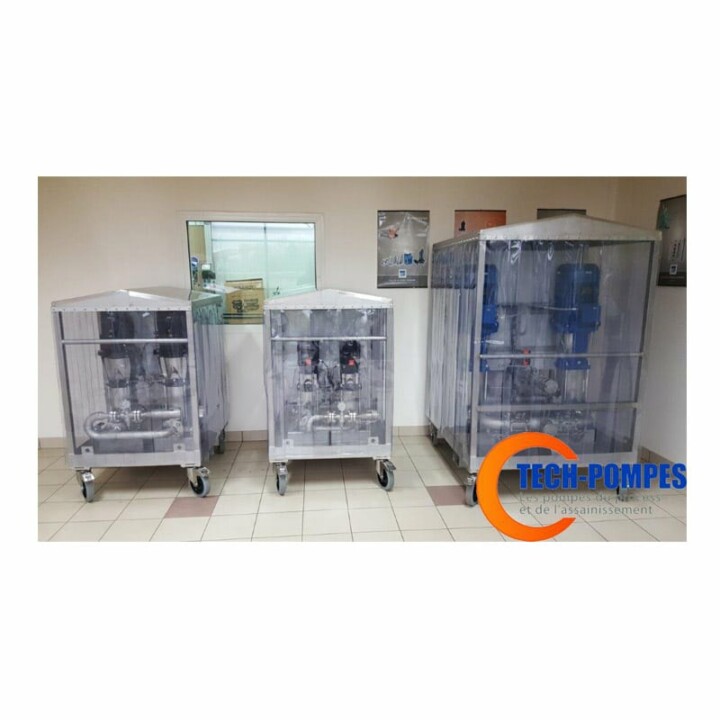 Modules achev&eacute;s vus c&ocirc;t&eacute;s pompes