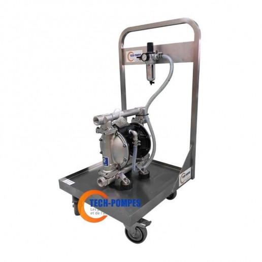 Ch&acirc;ssis mobile avec pompe inox Graco 1050