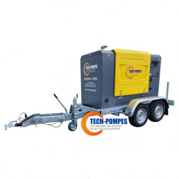 Motopompe pour eaux claires ou usées. Pompe tractable.