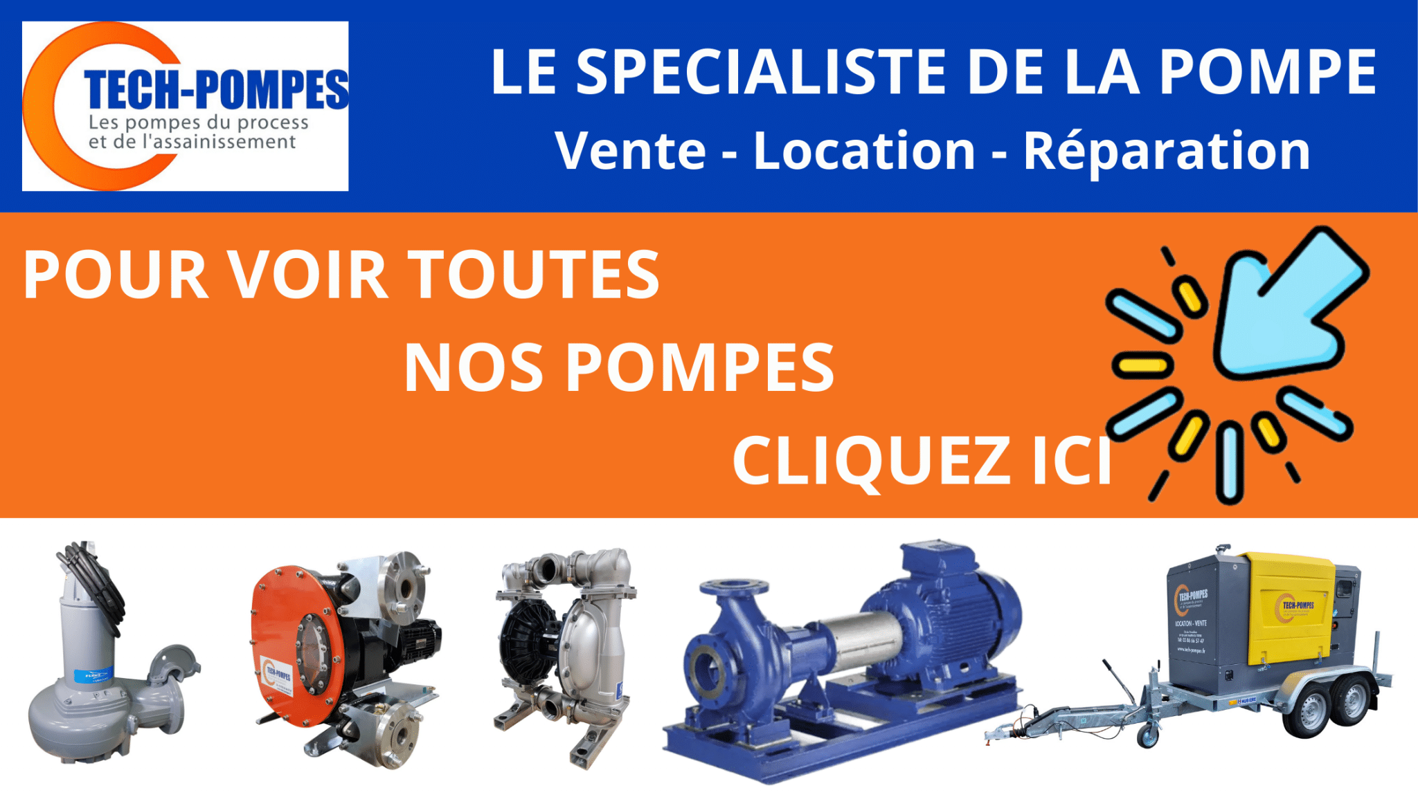 Bannière toutes nos pompes en vente