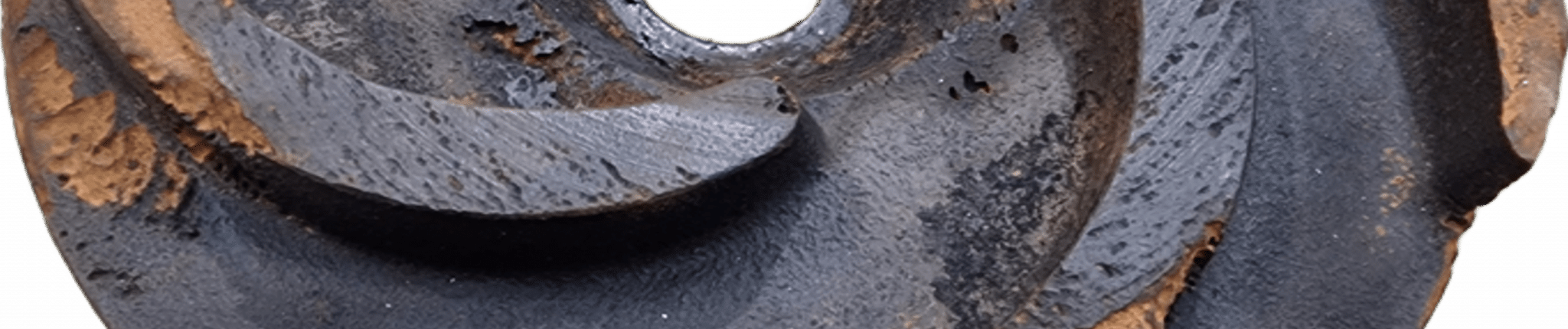 Arrachement de matière sur turbine lié à la cavitation suite à un NPSH inadapté