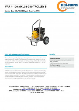 Motopompe thermique sur roues VAR4-100