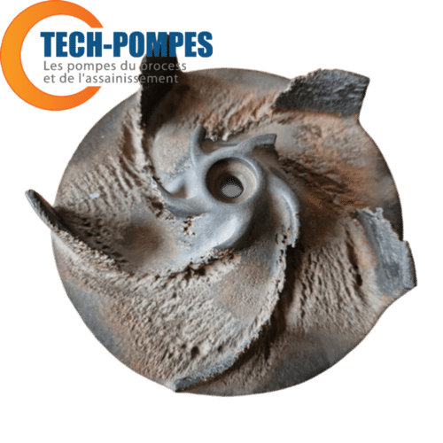 Cavitation turbine semi ouverte de pompe centrifuge