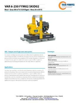 Notice motopompe VAR 6-250 SKID