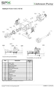 Kit roulement TG GS 185-125 Johnson Pump 3.01989.06