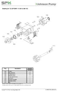 Kit roulement TG GP/GM/H 360-150 Johnson Pump 3.01989.17