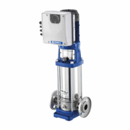 Pompe multicellulaire verticale Lowara e-SVE en inox, brides rondes, moteur à variateur intégré