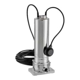 Pompe de puits Lowara SCUBA DRY version submersible, socle inox, avec flotteur
